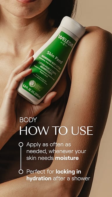 la piel de comida nutritiva para el cuerpo loción weleda - weleda