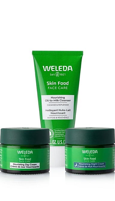 alimento de la piel el cuidado de la cara nutritiva bundle - weleda