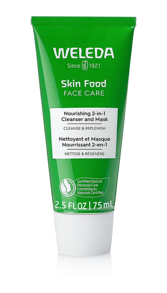 alimento de la piel el cuidado de la cara nutritiva de aceite-a-leche limpiadora weleda para el cuidado facial - weleda