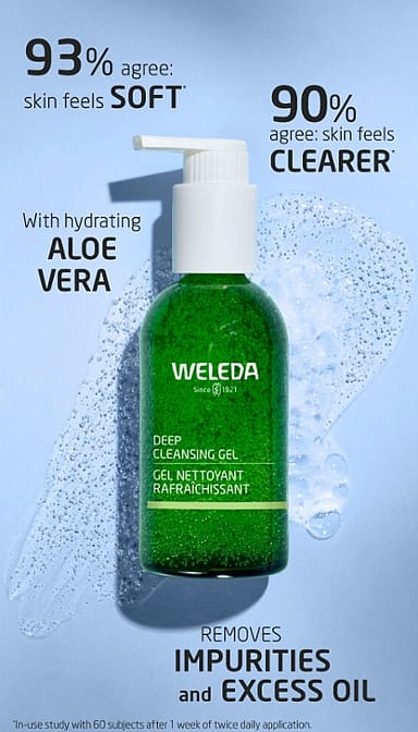 limpieza profunda de gel para claro piel equilibrada - weleda