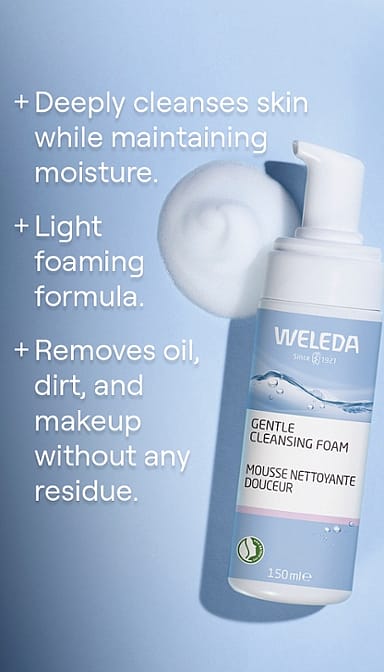 limpieza suave de la espuma de weleda natural cuidado de la cara - weleda