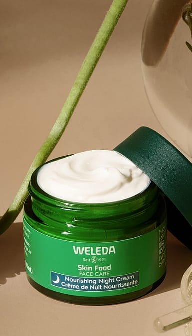 alimento de la piel el cuidado de la cara nutritiva crema de noche weleda para el cuidado facial - weleda